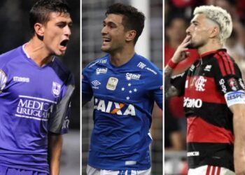 Arrascaeta comemora gol contra o Cruzeiro - Libertadores 2026