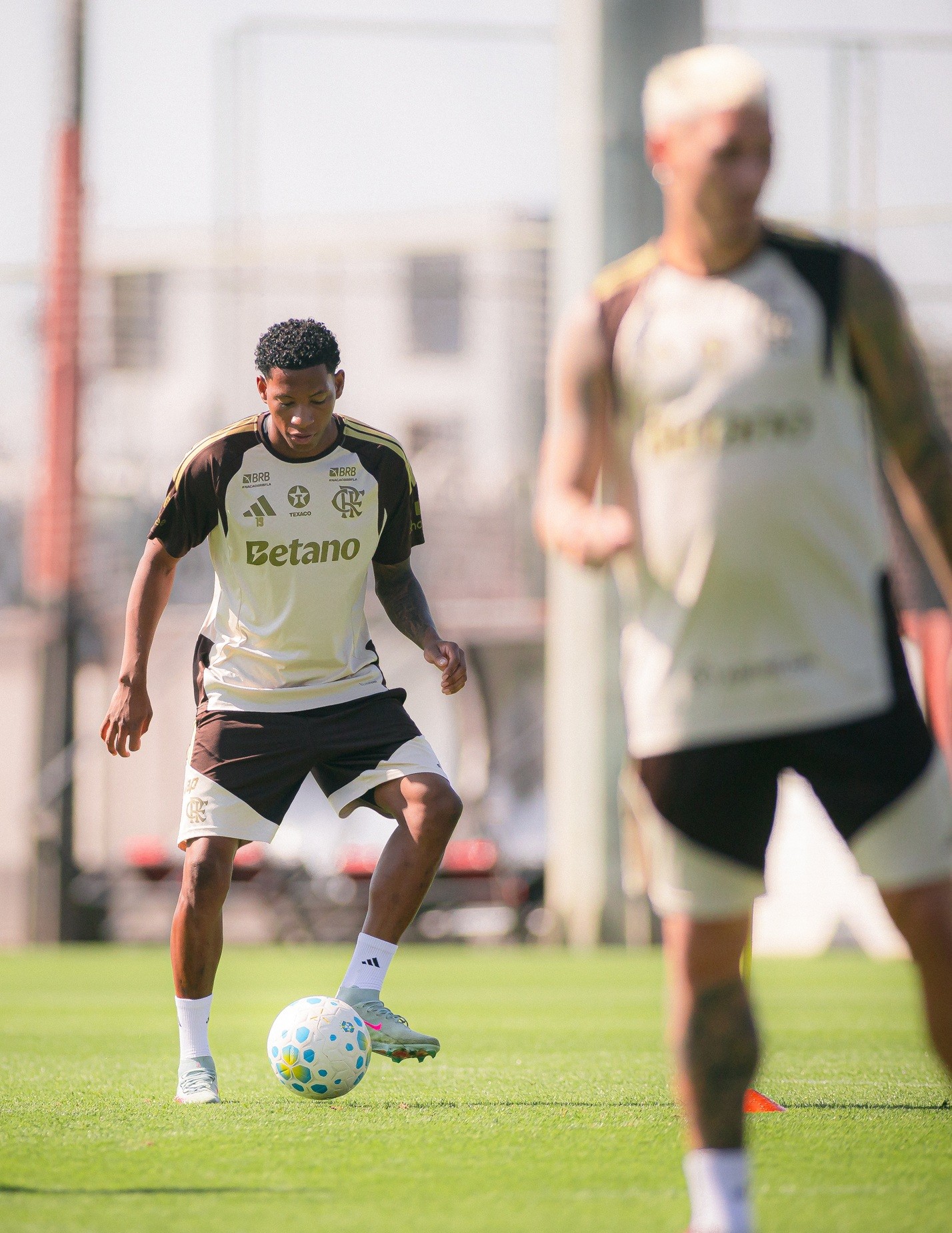 Plata em ação no treino do Flamengo
