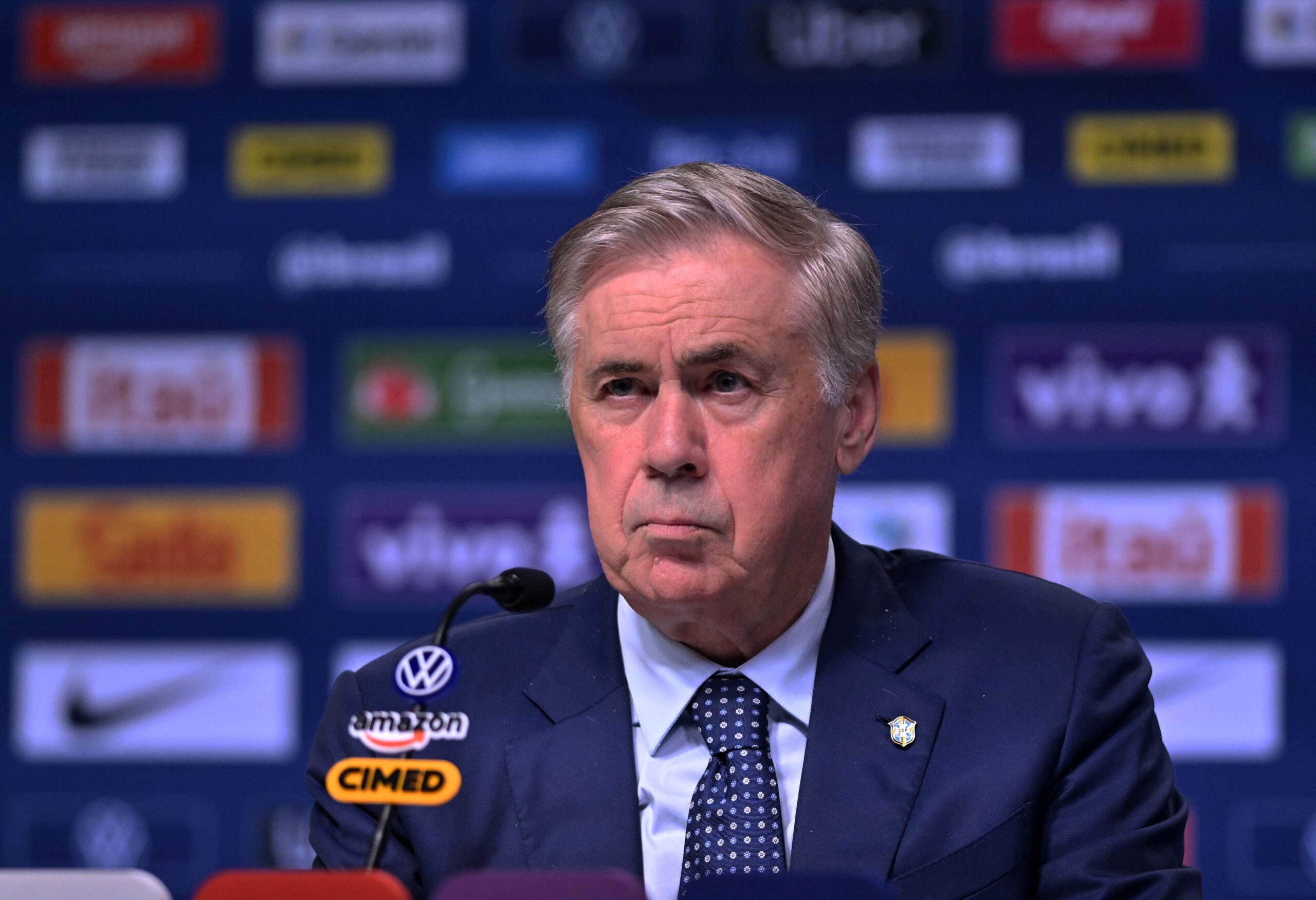 Carlo Ancelotti durante a convocação da Seleção Brasileira. Foto: André Durão/ge.