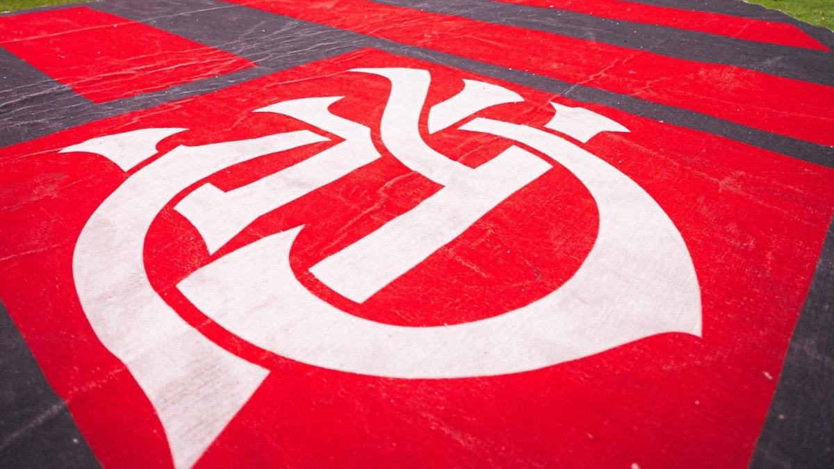 Escudo do Flamengo em imagem de arquivo.