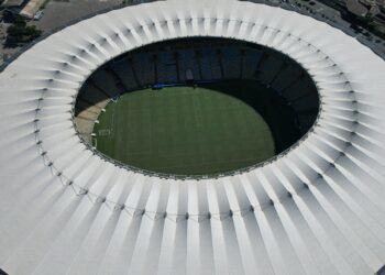 Vista aérea do Maracanã, no Rio de Janeiro