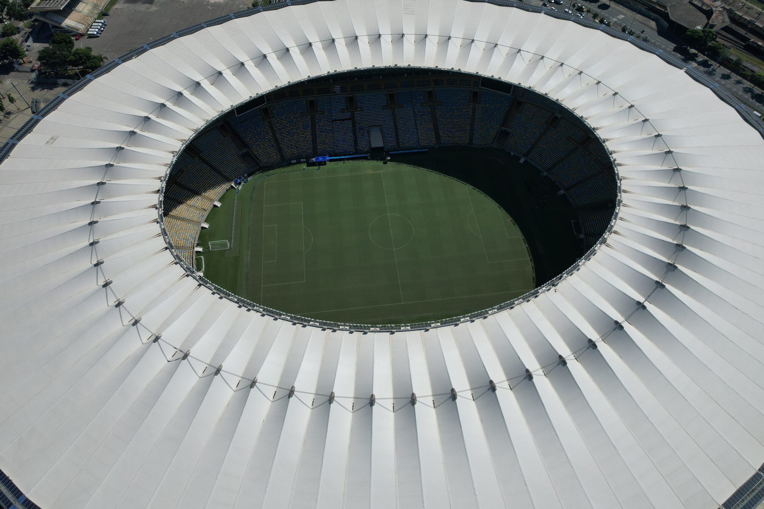 Vista aérea do Maracanã, no Rio de Janeiro